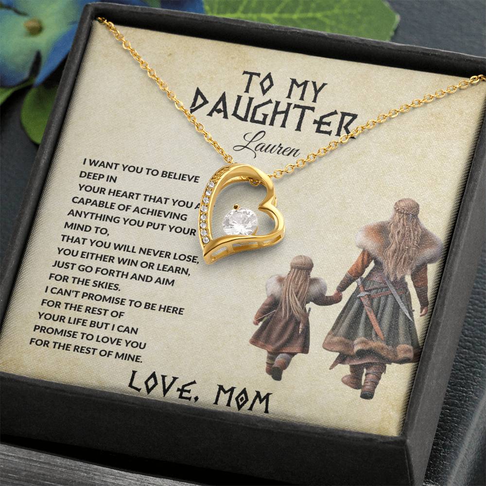 To My Daughter Believe-Endless Love Necklace- From Mom