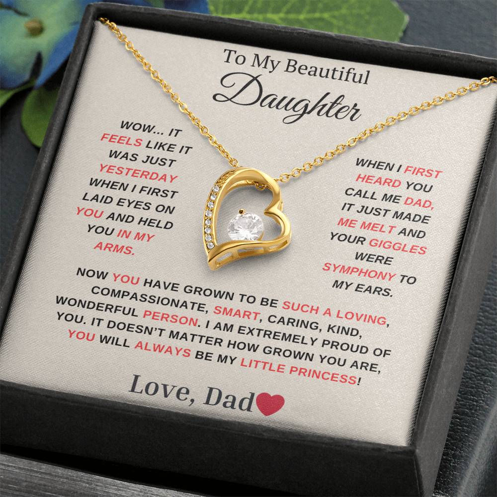 Gift for Daughter- You are my Little Princess! Endless Love Necklace