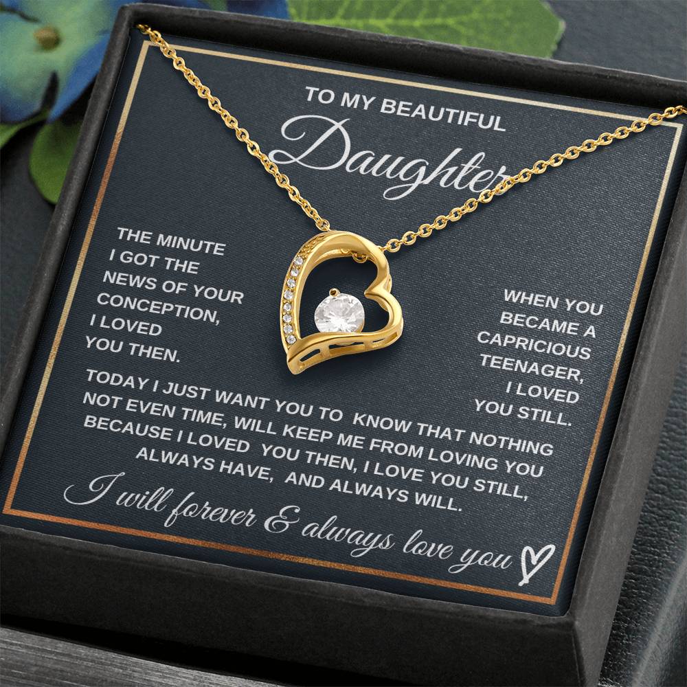 Loved You Then, Love You Still-To My Daughter Endless Love Necklace