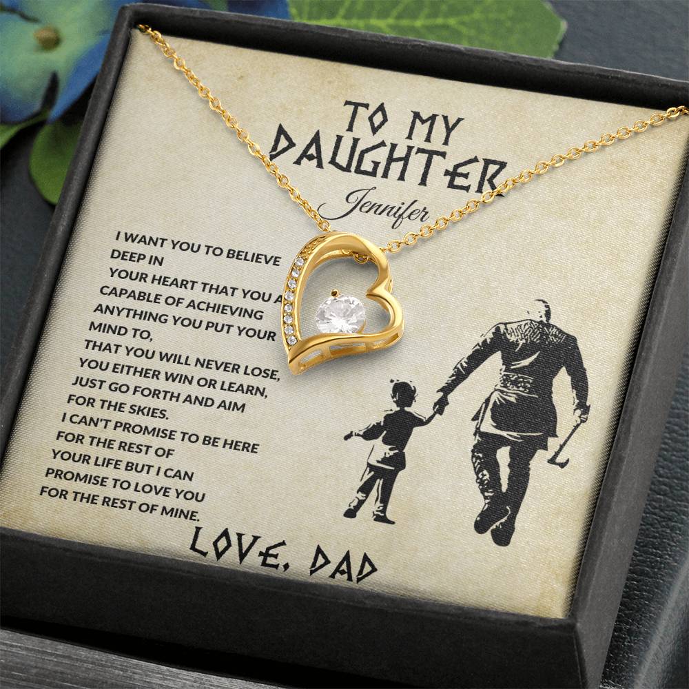 To My Daughter-For The Rest Of Time- Endless Love Necklace