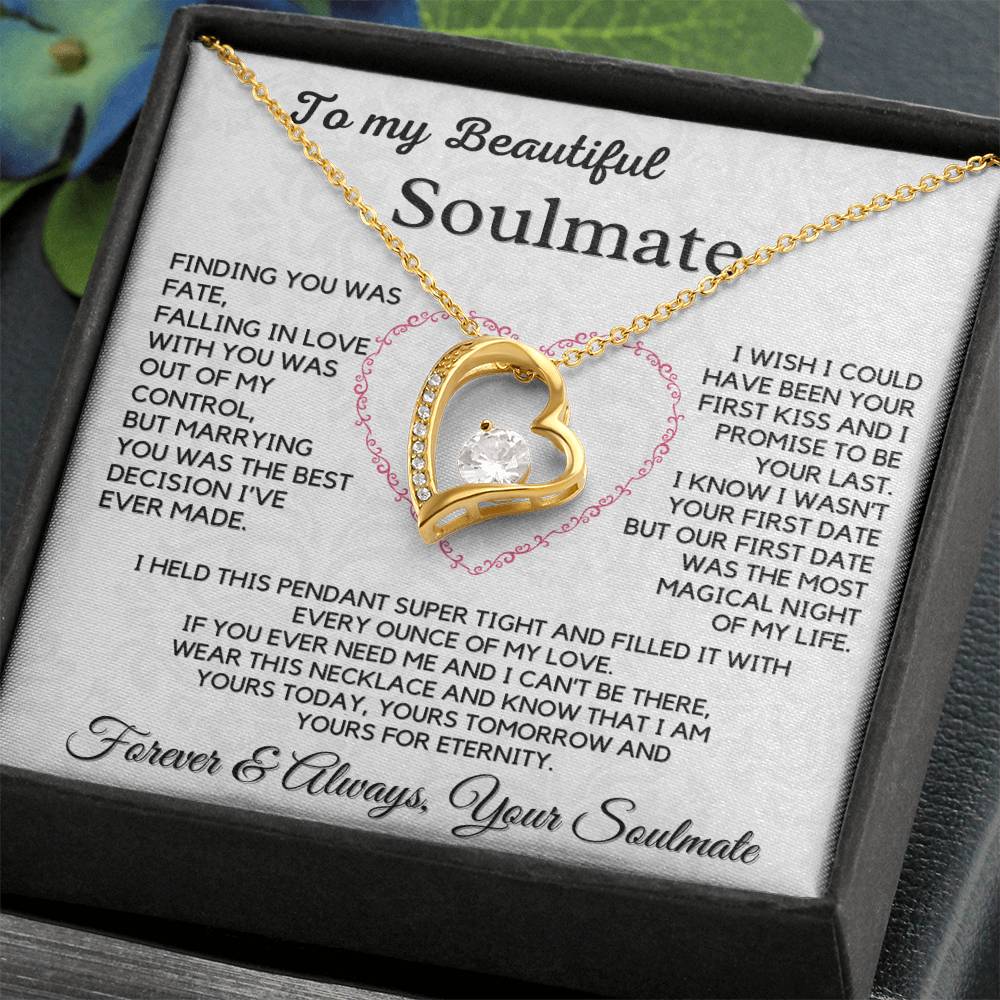 To My Beautiful Soulmate-Forever Love Necklace