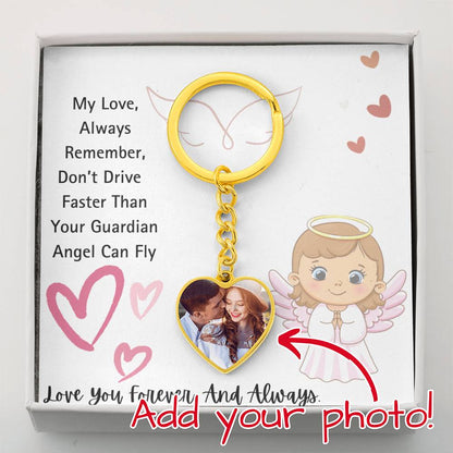 Custom Photo Keychain-Guardian Angel