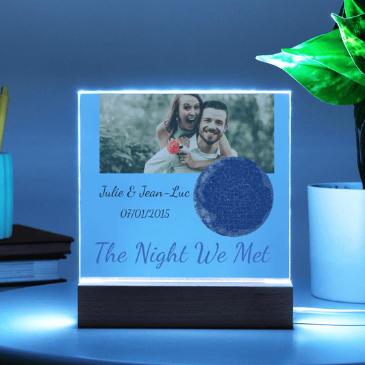 The Night We Met  Personalized Starry Sky Keepsake Acrylic Square Plaque