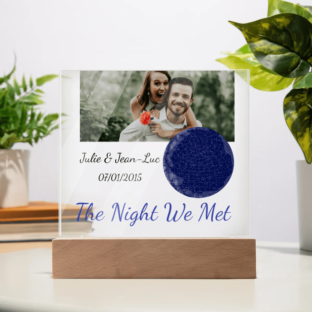 The Night We Met  Personalized Starry Sky Keepsake Acrylic Square Plaque