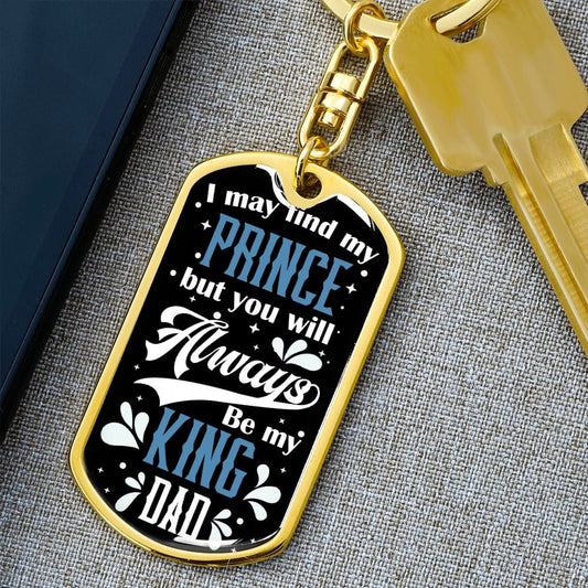 Daughter To Dad- Dog Tag Keychain