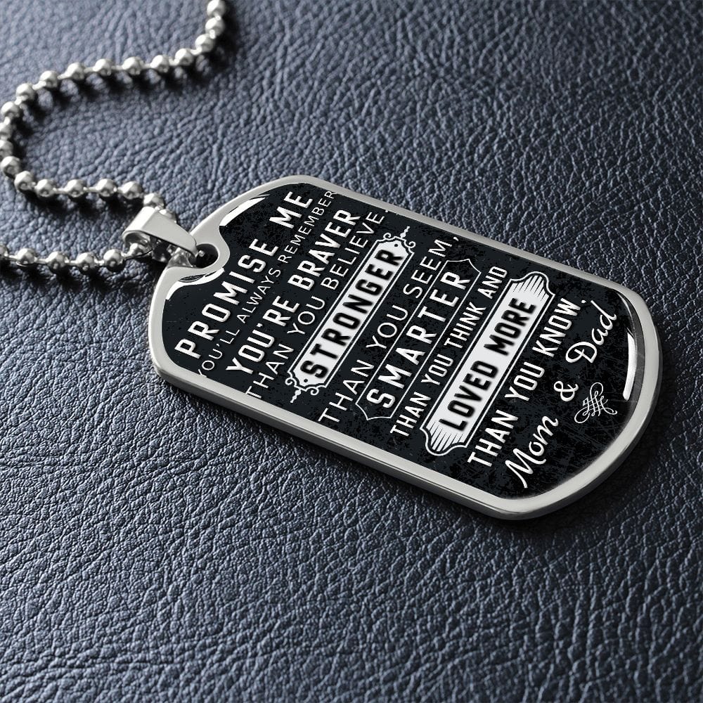 Promise Me Dog Tag Necklace