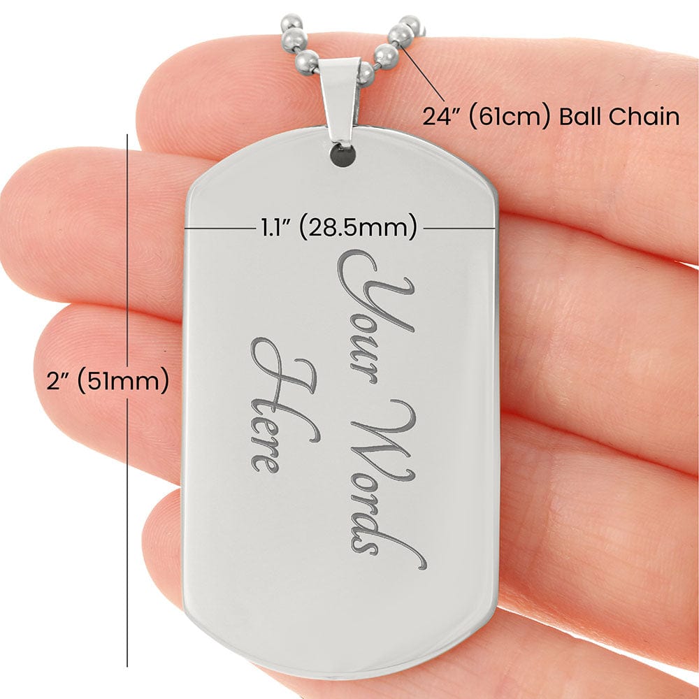 Promise Me Dog Tag Necklace