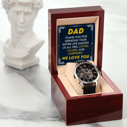 Dad We Love You Openwork Watch