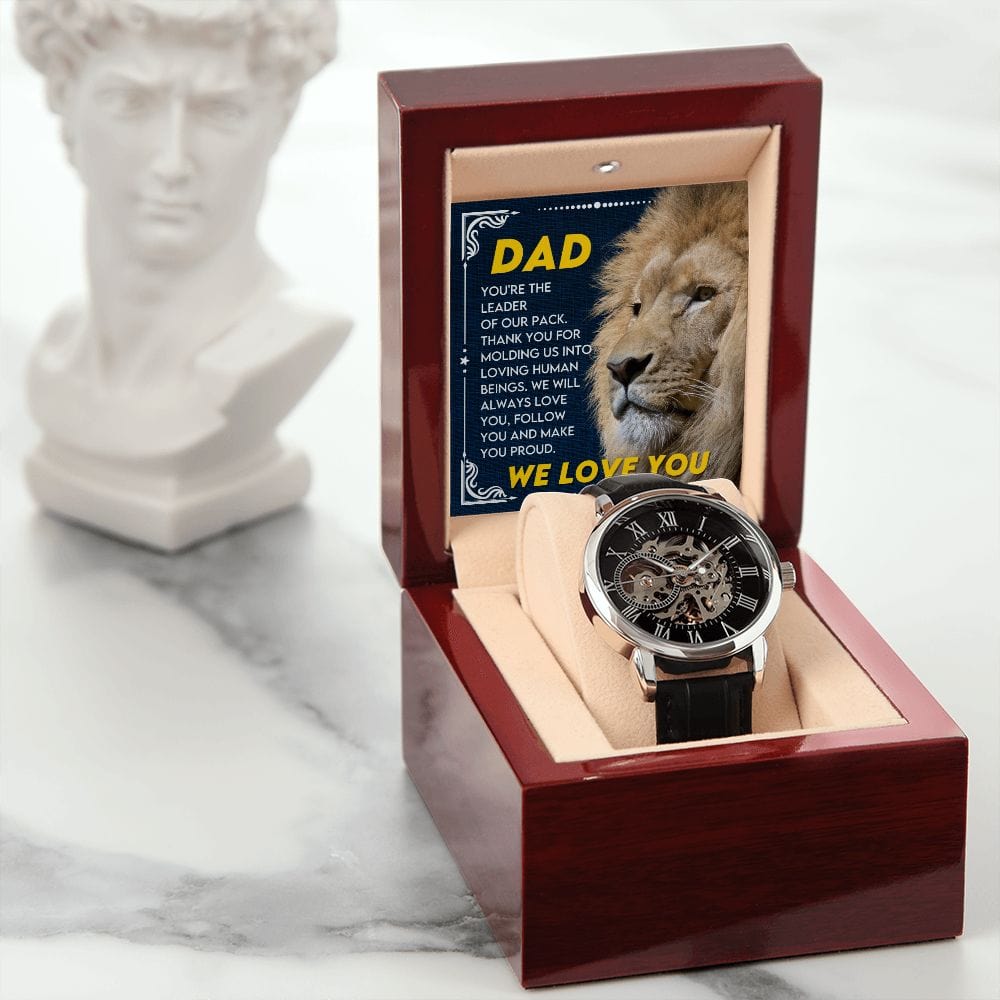 Dad-You Are Our Leader-Openwork Watch