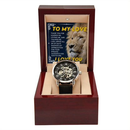 To My Love- Openwork Watch