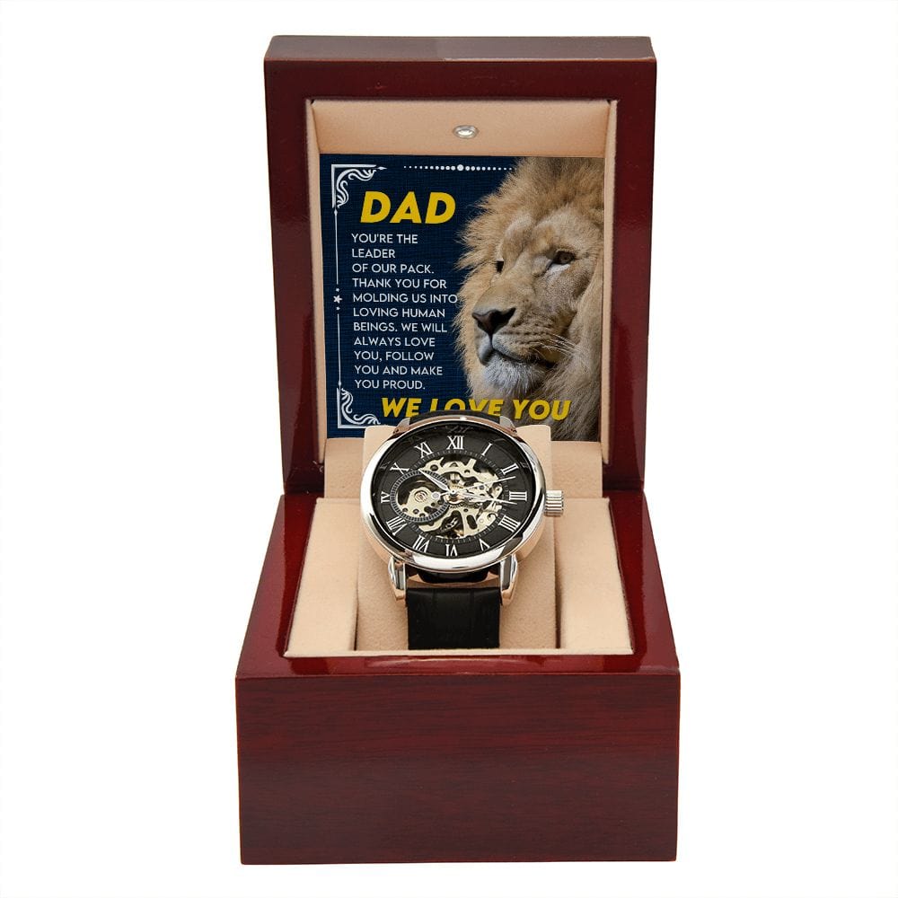 Dad-You Are Our Leader-Openwork Watch