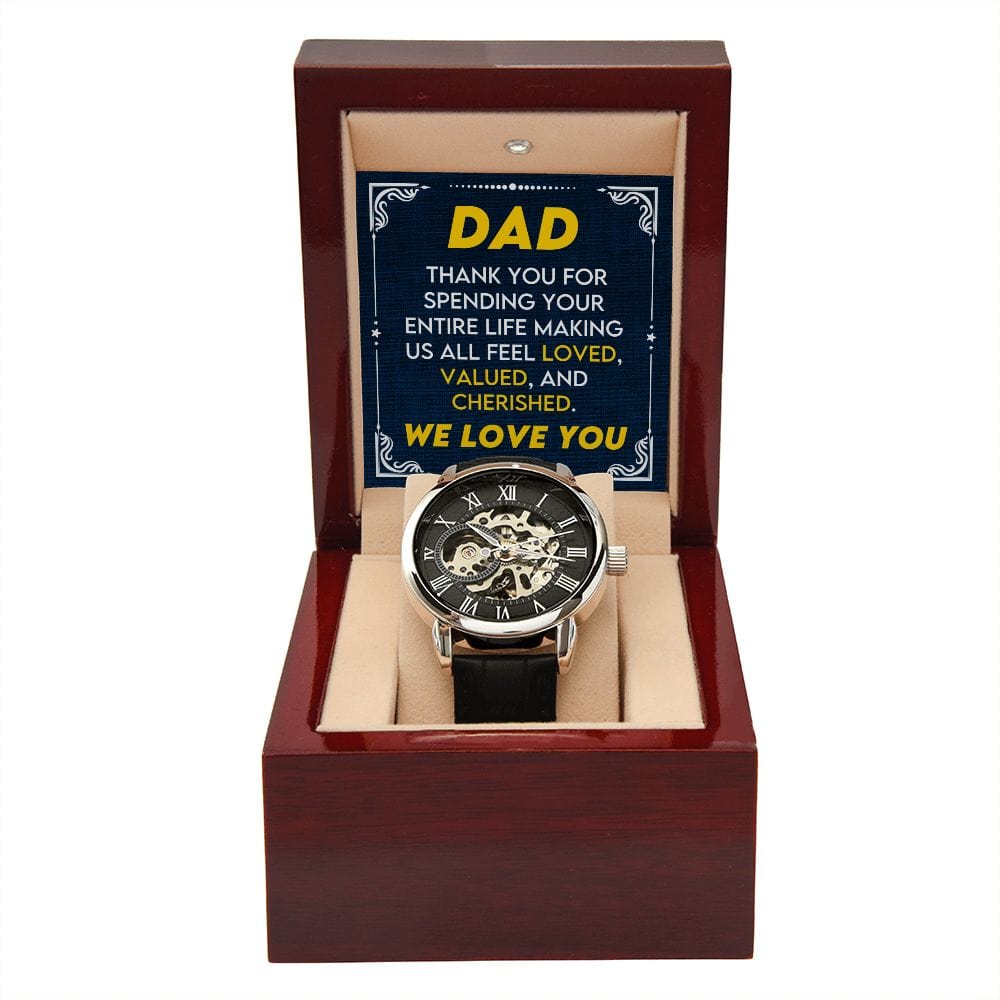 Dad We Love You Openwork Watch