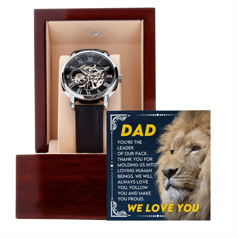 Dad-You Are Our Leader-Openwork Watch