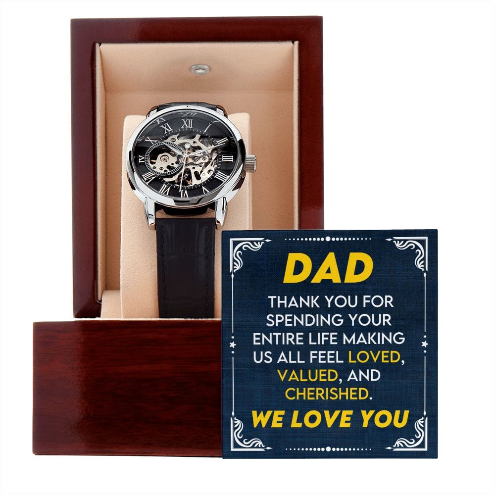 Dad We Love You Openwork Watch