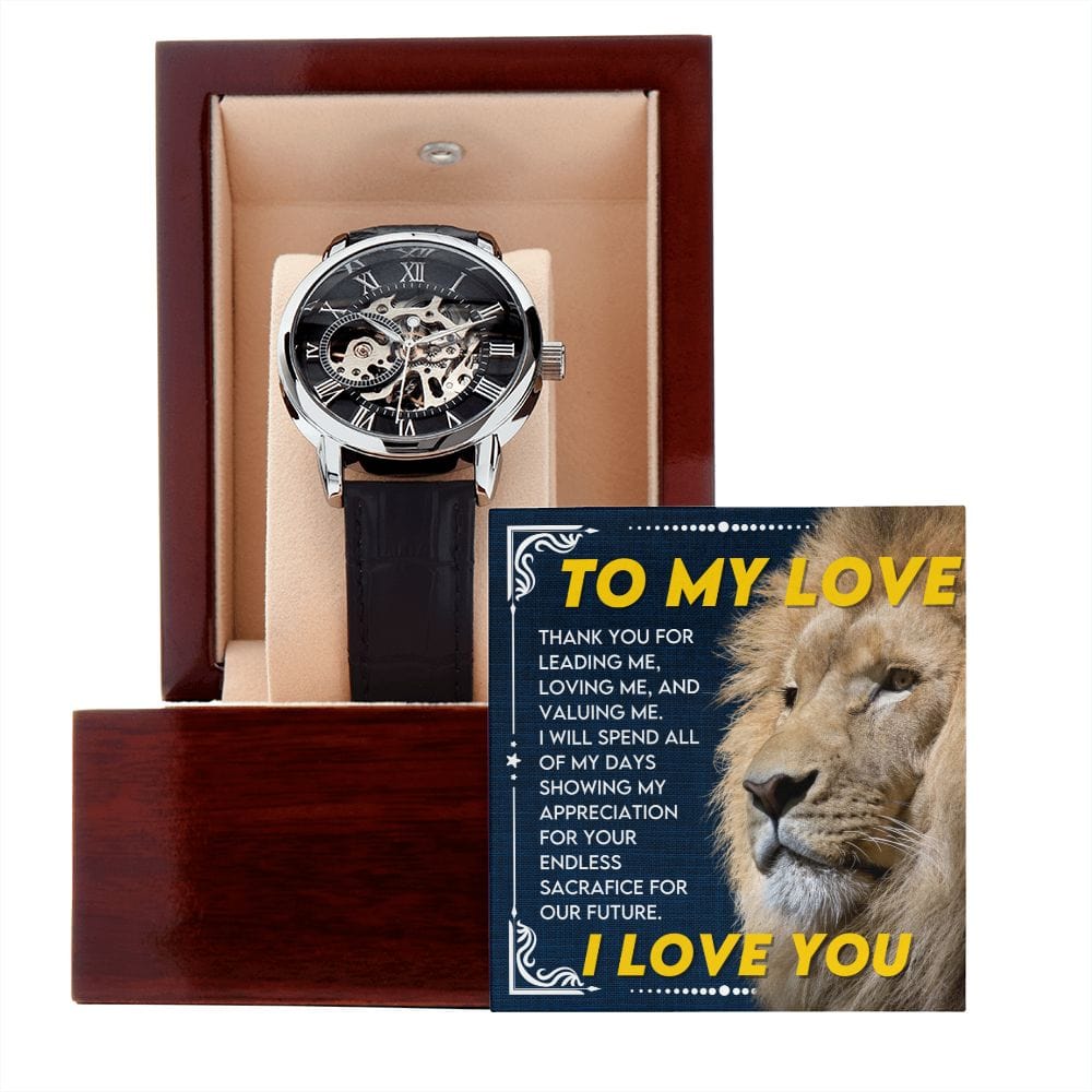 To My Love- Openwork Watch