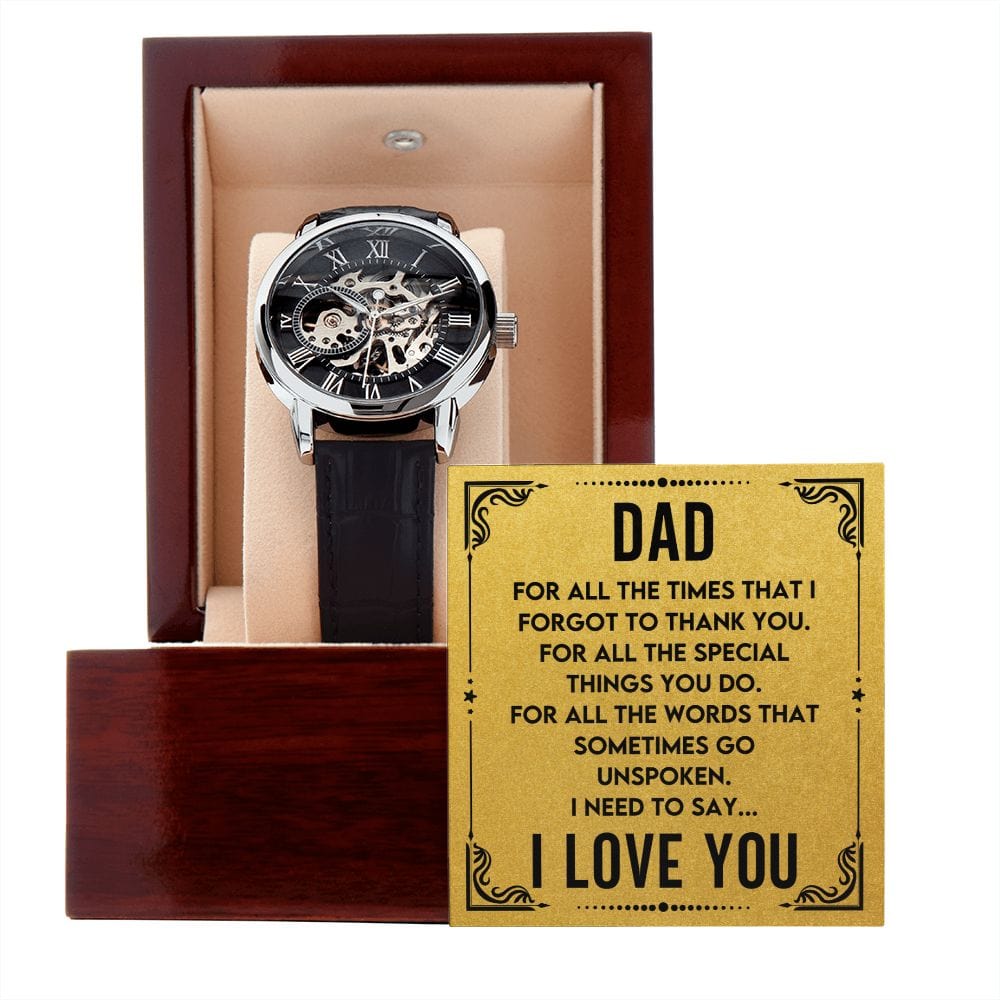 Dad- For All the Times- Openwork Watch