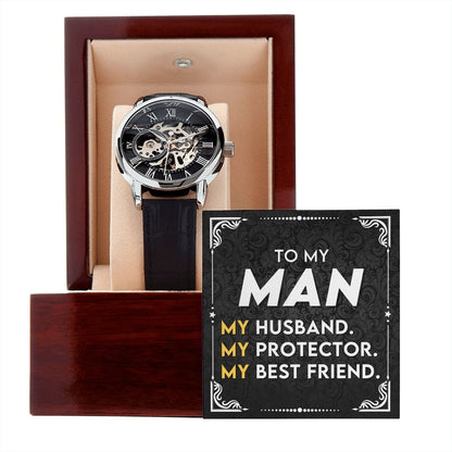 My Husband-My Protector-Openwork Watch