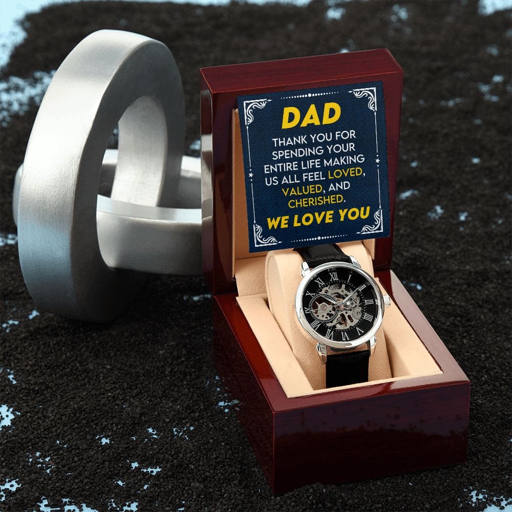 Dad We Love You Openwork Watch