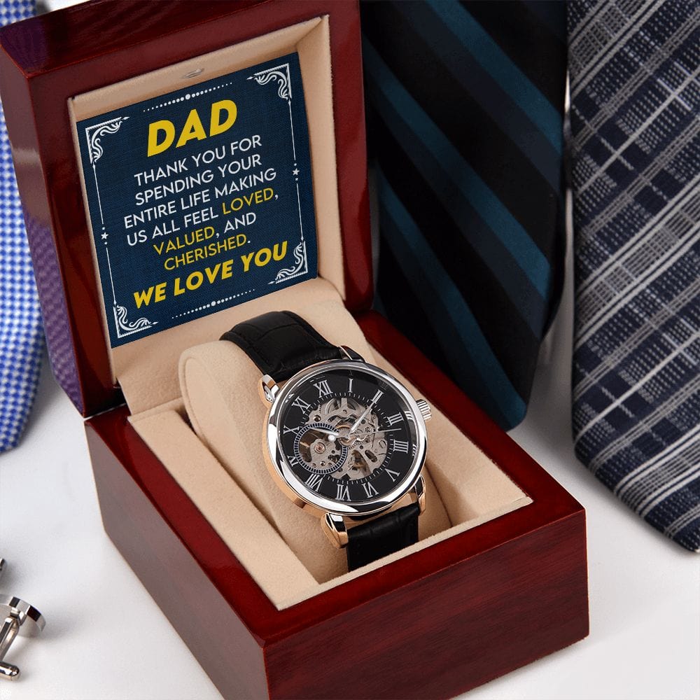 Dad We Love You Openwork Watch