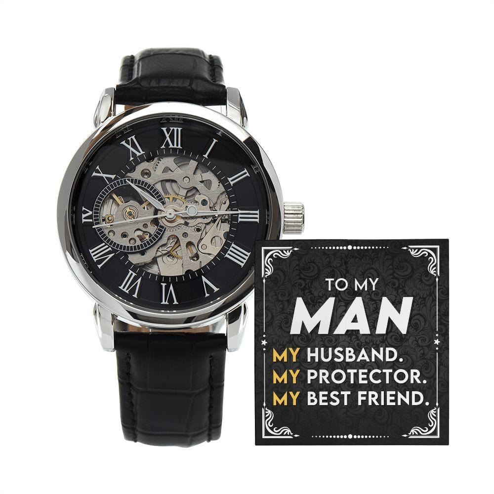 My Husband-My Protector-Openwork Watch