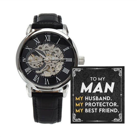 Mi Marido-Mi Protector-Reloj Calado