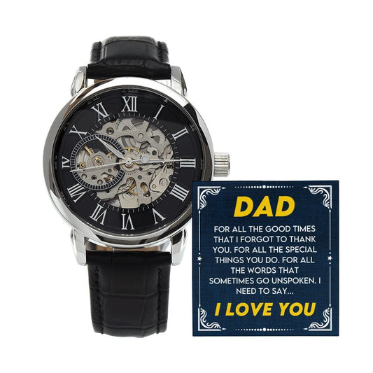 Dad I Love You Openwork Watch