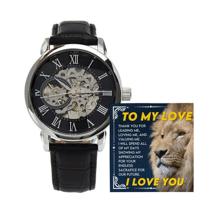 To My Love- Openwork Watch