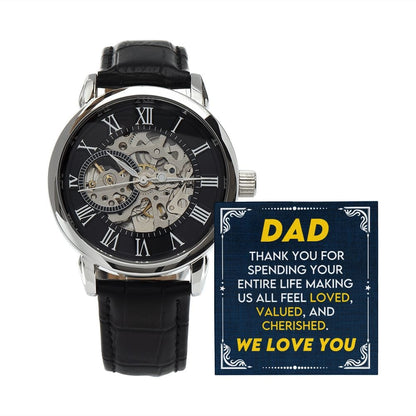 Dad We Love You Openwork Watch