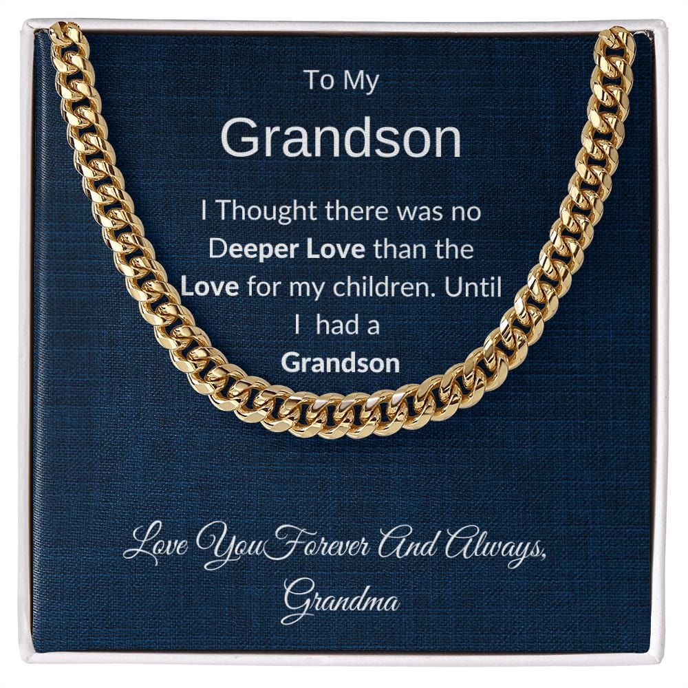 Cuban Link Chain- Grandson-Grandma