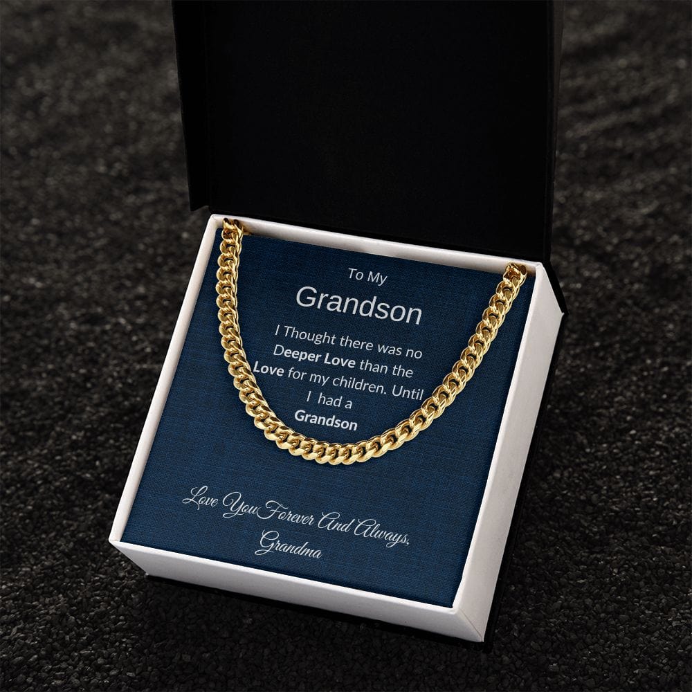 Cuban Link Chain- Grandson-Grandma