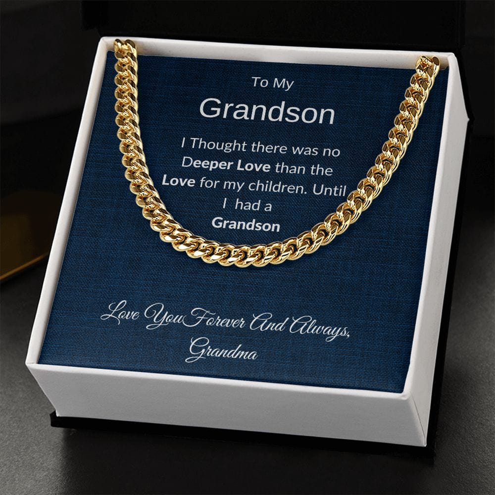 Cuban Link Chain- Grandson-Grandma