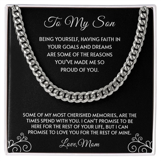 To My Son - Cuban Link Chain Necklace