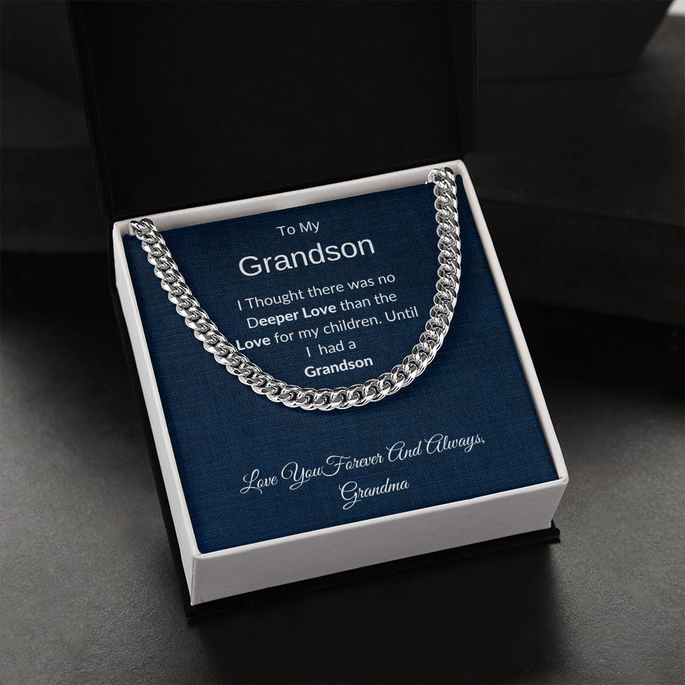 Cuban Link Chain- Grandson-Grandma