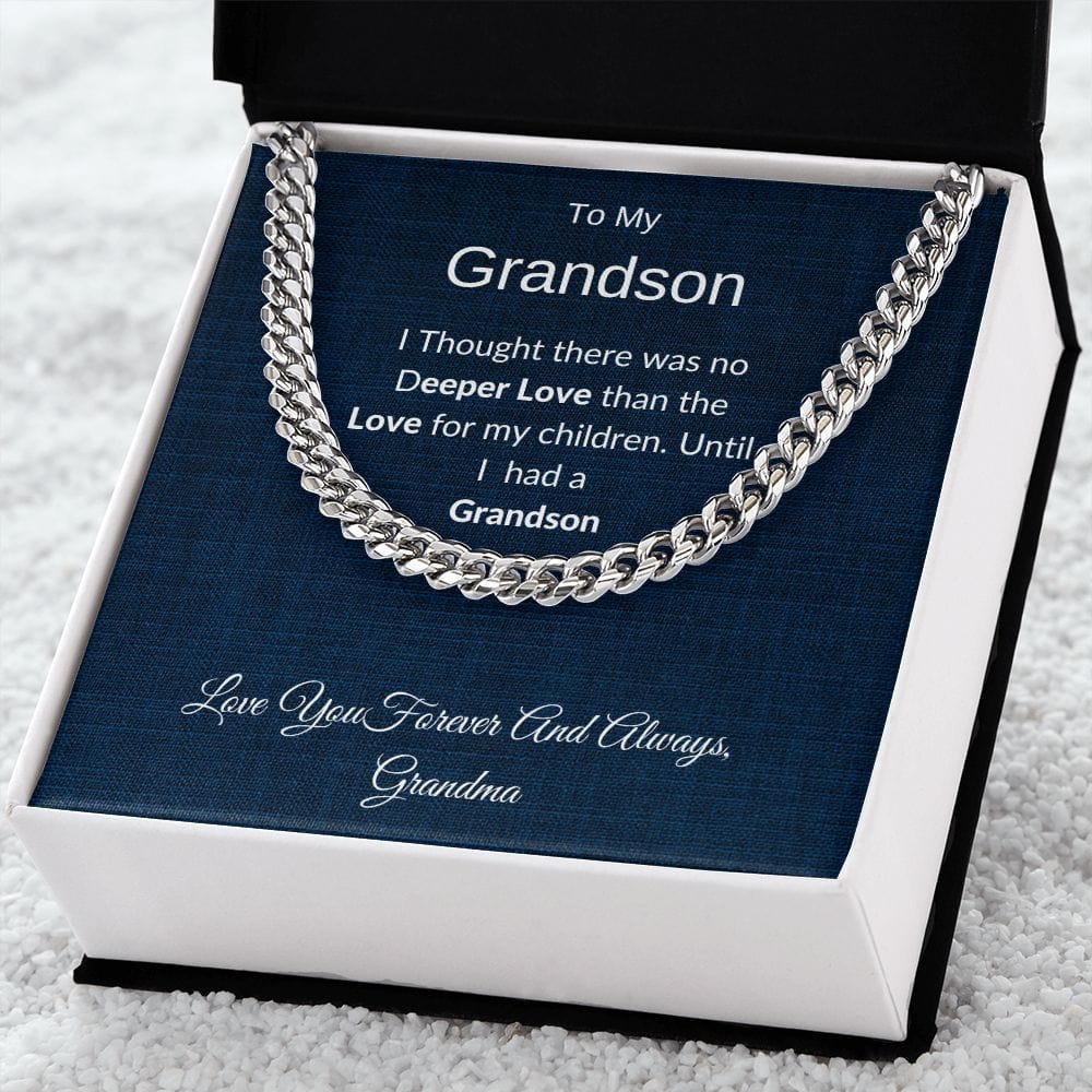 Cuban Link Chain- Grandson-Grandma