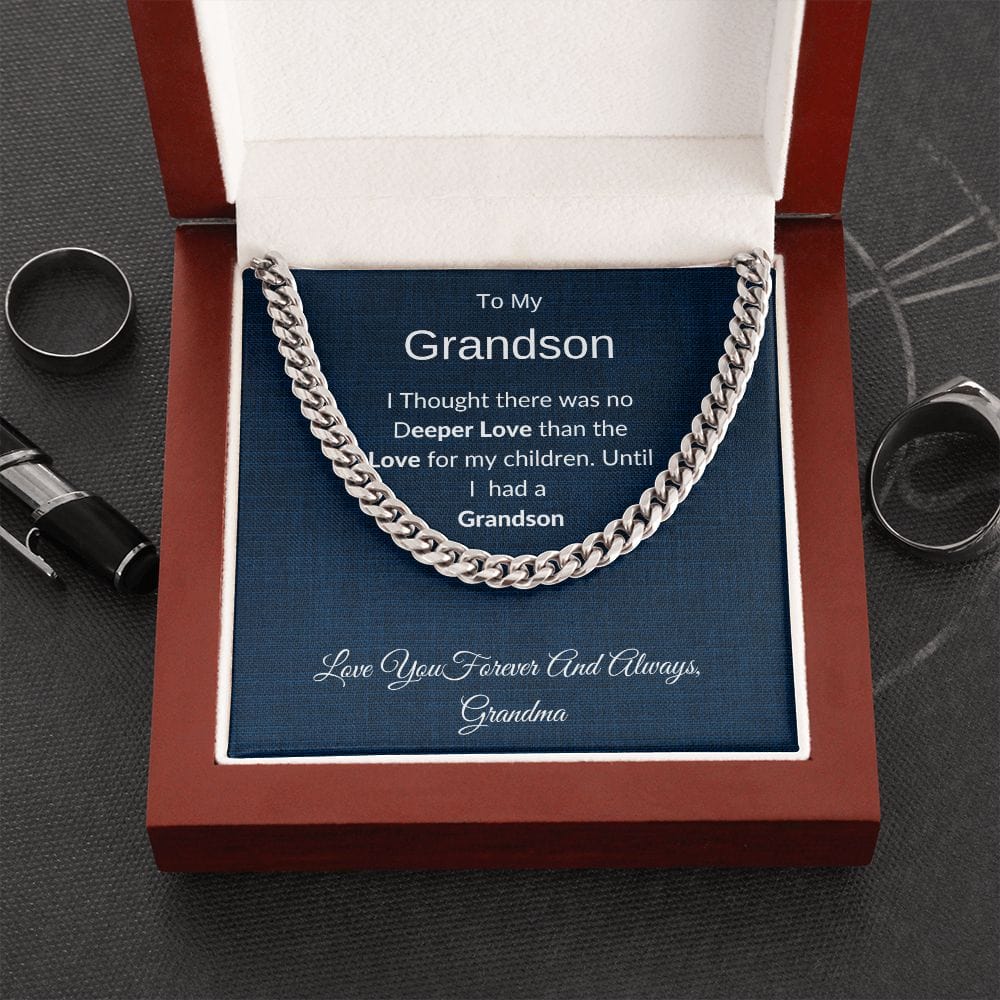 Cuban Link Chain- Grandson-Grandma