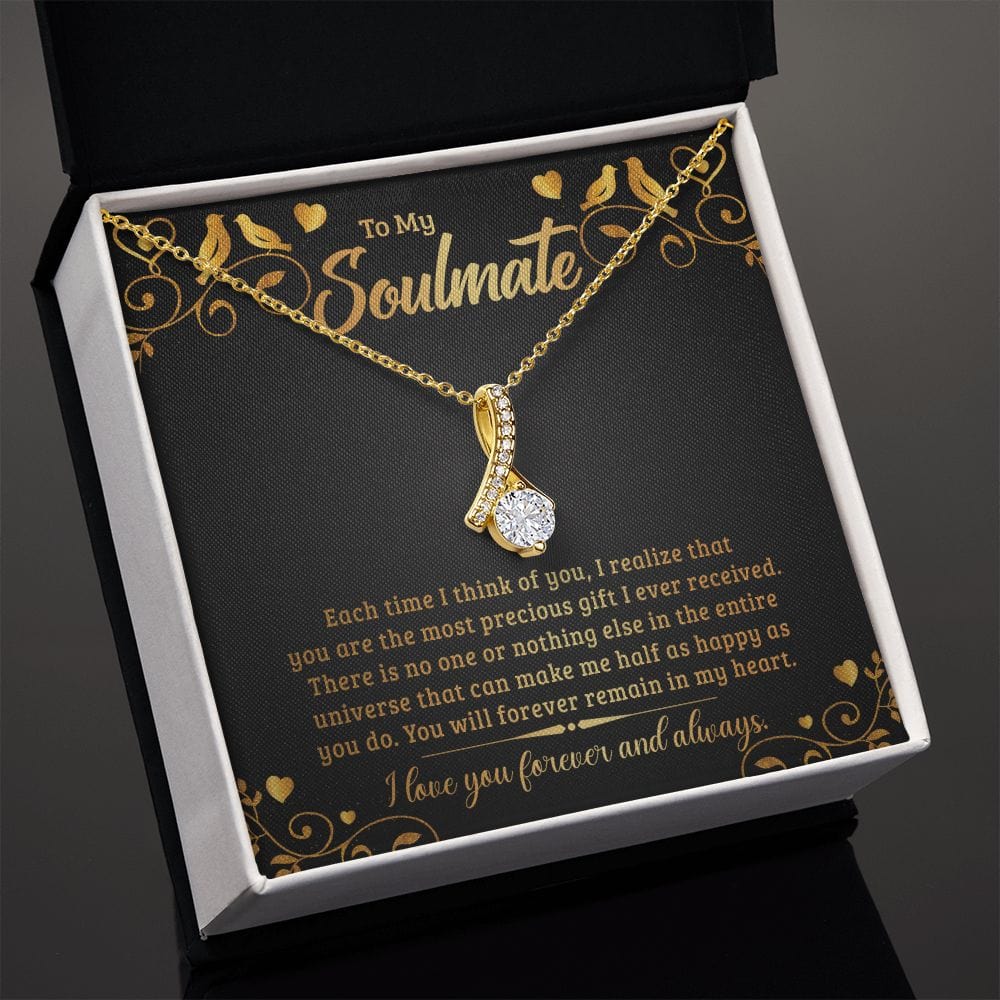 To My Soulmate,  Each Time I Think Of You- Alluring Beauty Necklace