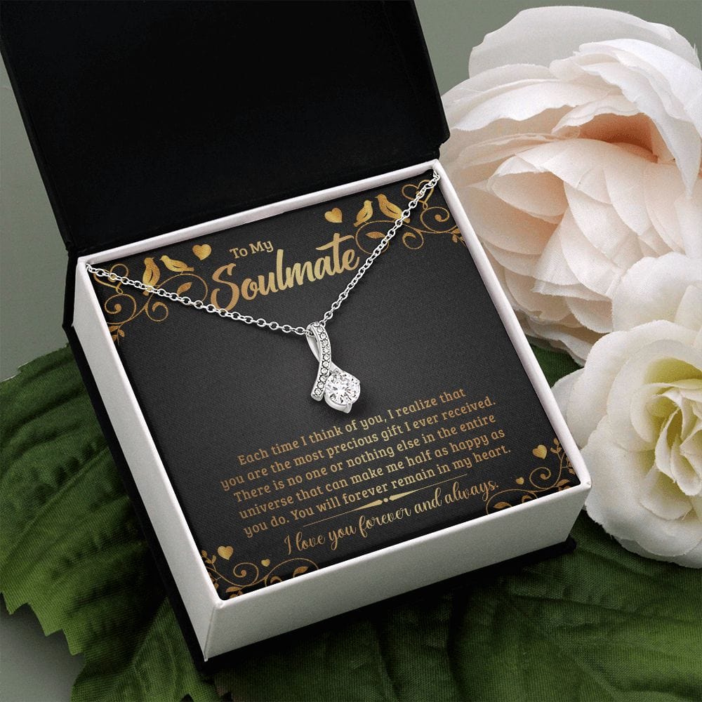 To My Soulmate,  Each Time I Think Of You- Alluring Beauty Necklace