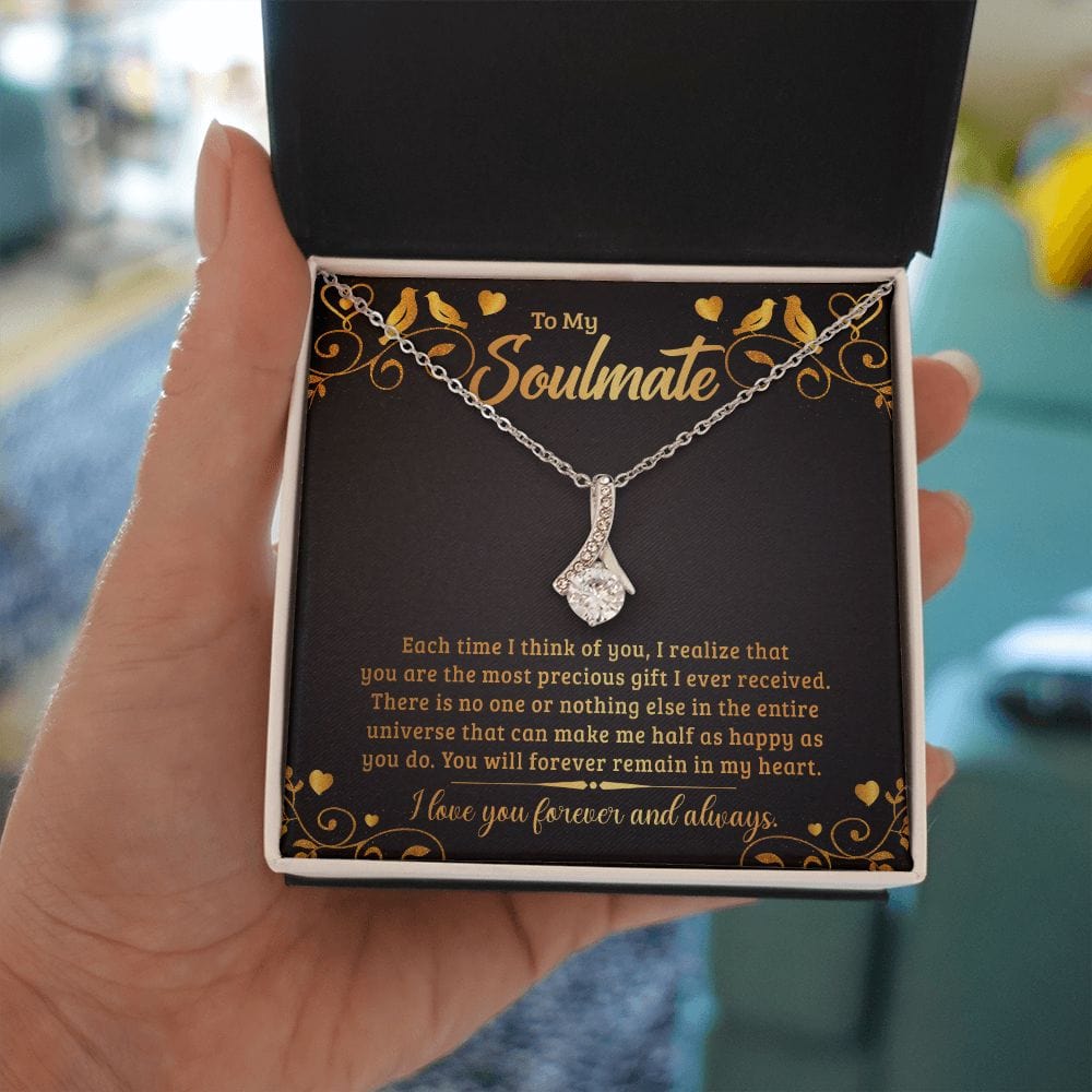 To My Soulmate,  Each Time I Think Of You- Alluring Beauty Necklace