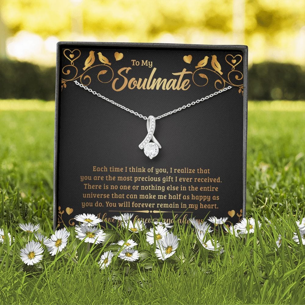 To My Soulmate,  Each Time I Think Of You- Alluring Beauty Necklace