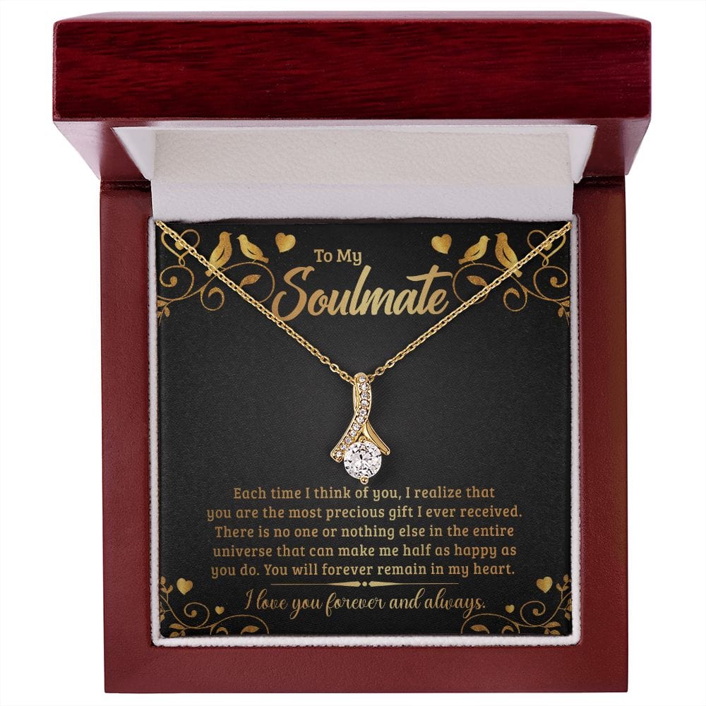 To My Soulmate,  Each Time I Think Of You- Alluring Beauty Necklace