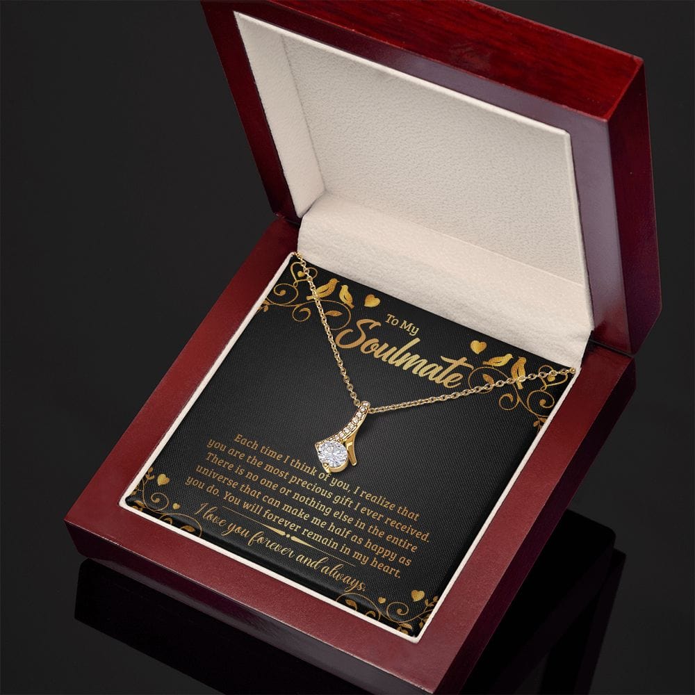 To My Soulmate,  Each Time I Think Of You- Alluring Beauty Necklace