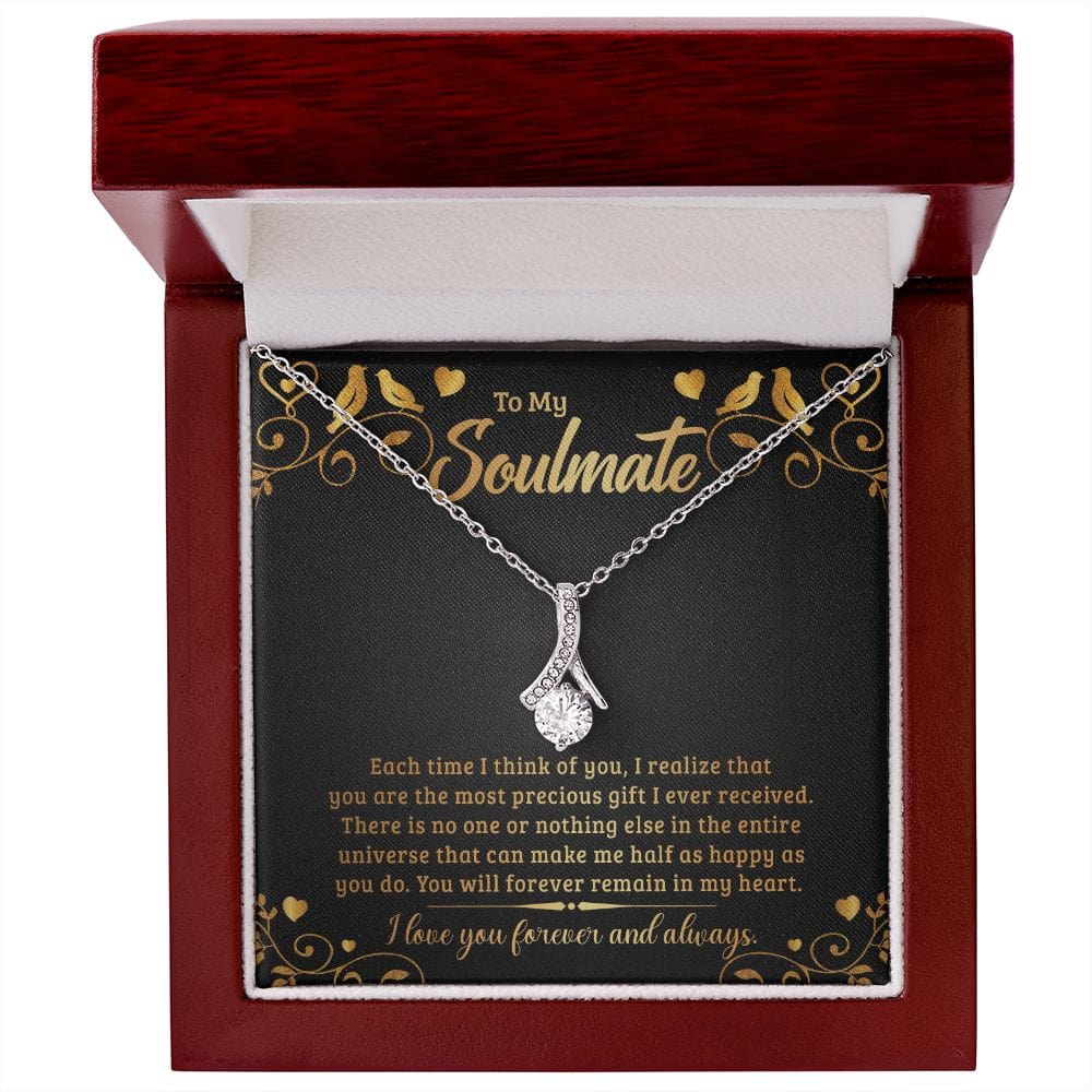 To My Soulmate,  Each Time I Think Of You- Alluring Beauty Necklace