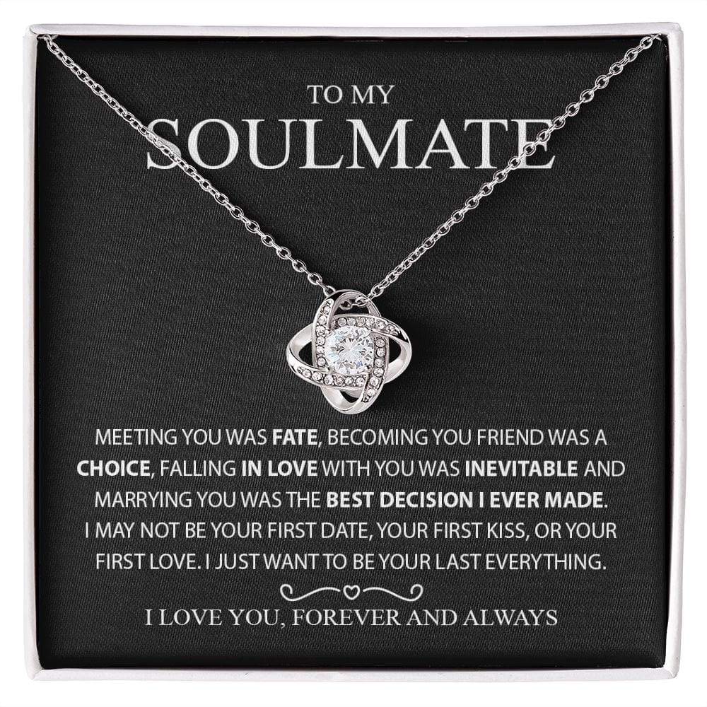 To My Soulmate - Love Knot Necklace