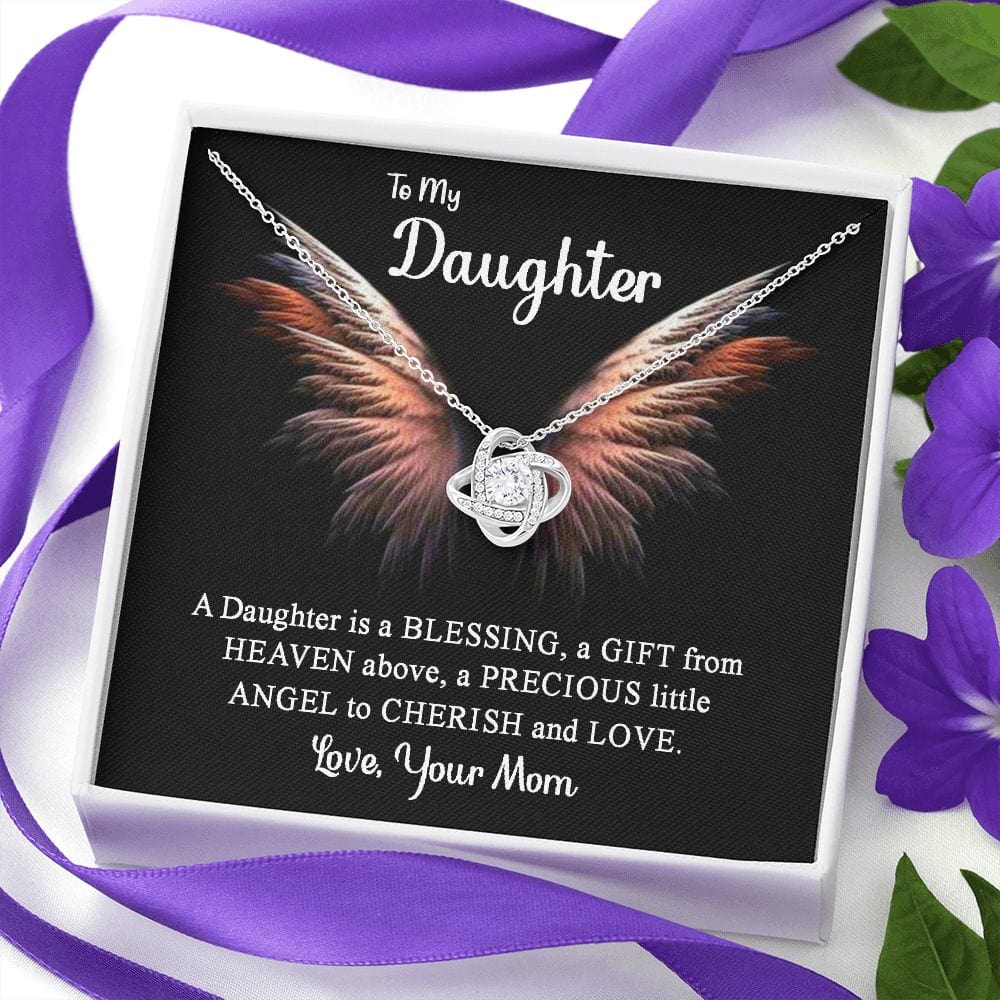 To My Daughter - Love Knot Necklace