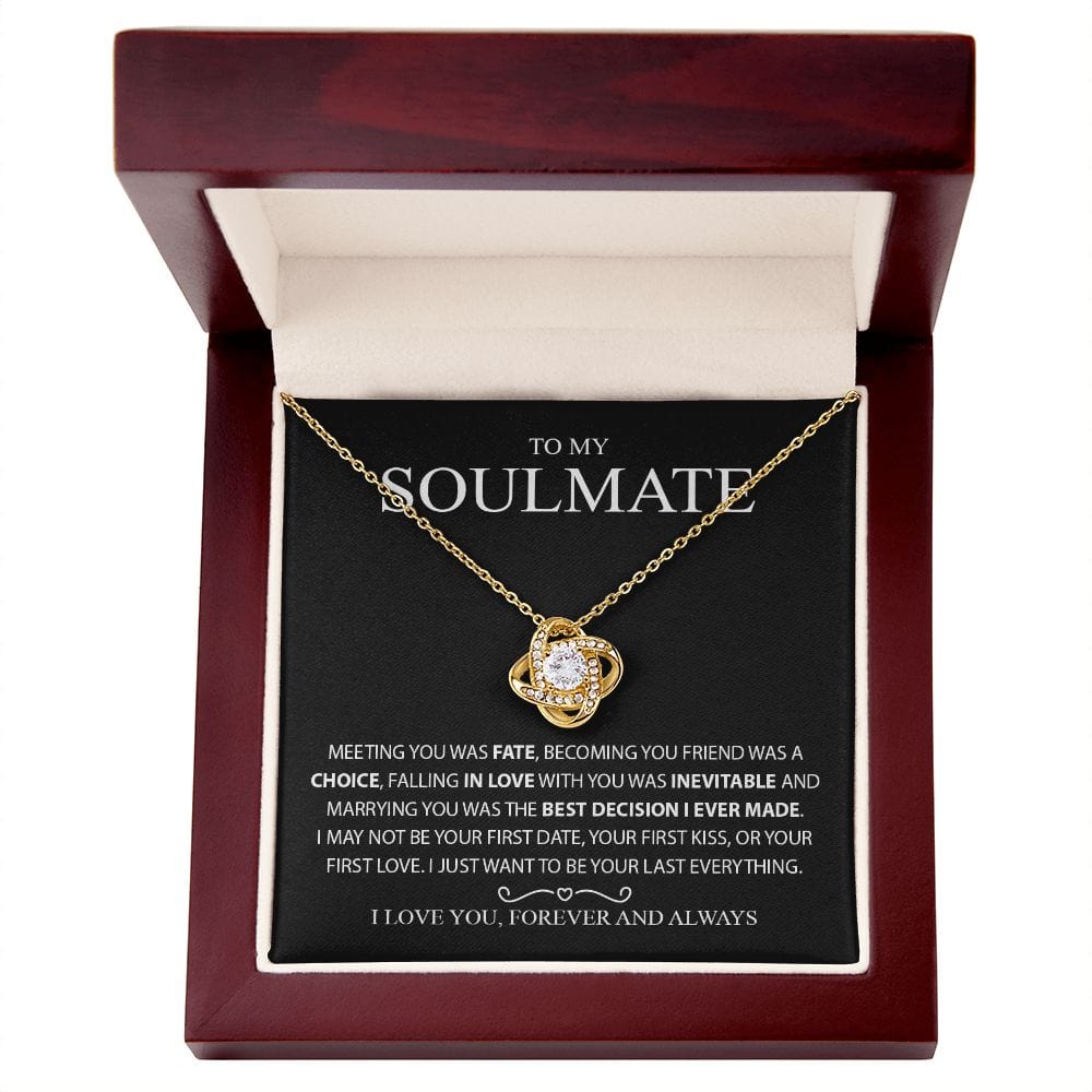 To My Soulmate - Love Knot Necklace