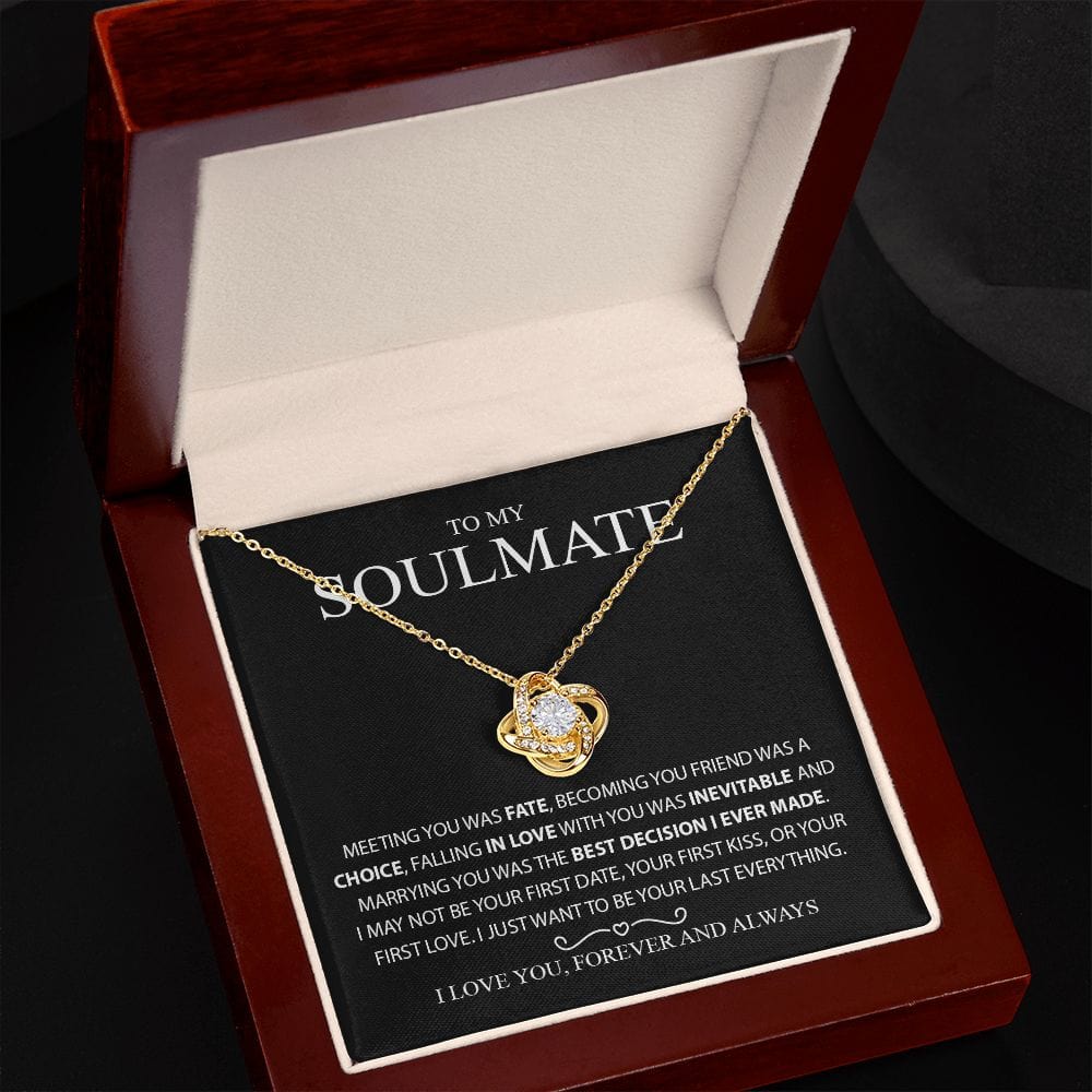 To My Soulmate - Love Knot Necklace