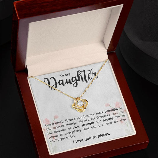 Daughter- As The Seasons Change-Love Knot Necklace