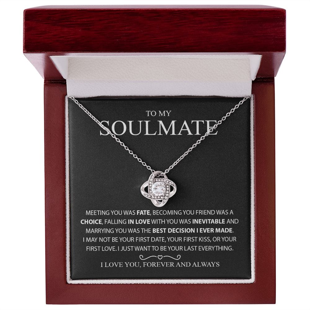 To My Soulmate - Love Knot Necklace