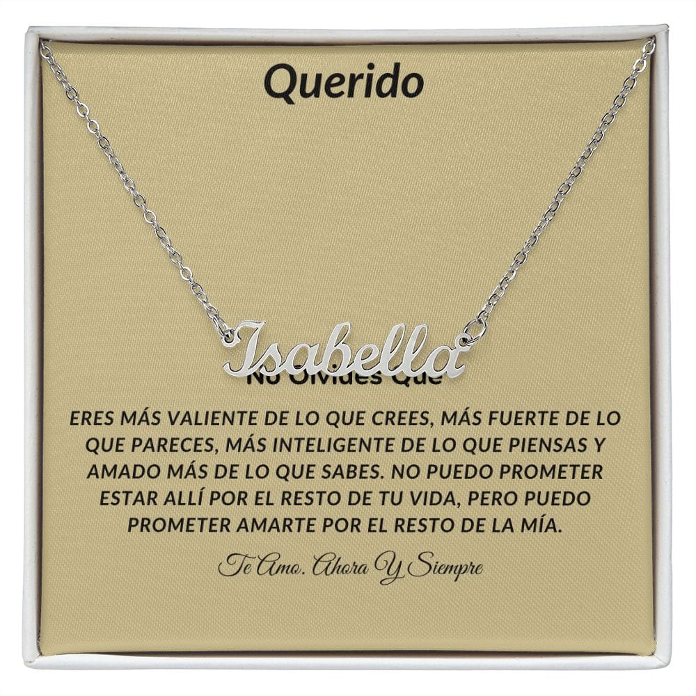 Querido Hijo Cadena Con Nombre Personalizado- Elija El Nombre. Unisex